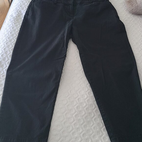 ANN TAYLOR LOFT BLACK CAPRI PANTS - STYLE: JULIE - SIZE 4 - Picture 4 of 15